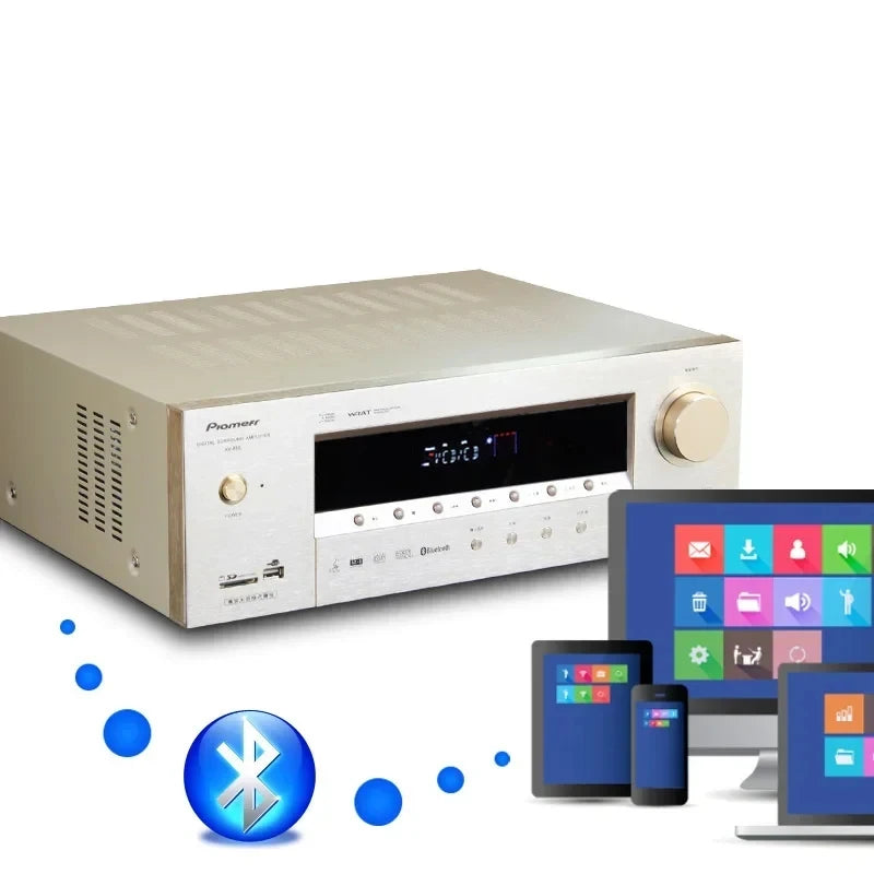 5.1 Channel Home Theater High Power Supports Fiber Coax TV Dual Microphone Bluetooth 5.0 HDMI 4K USB Karaoke Audio Amplifier