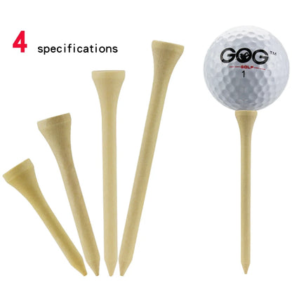 100Pcs Pack Golf Tees 4 Sizes Wooden Golf Tees