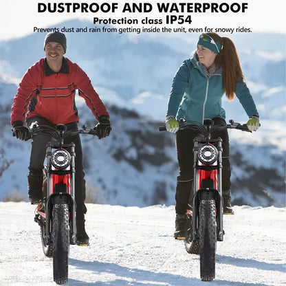 HD-B6  Electric Bike 1200W Powerful Motor 48V15.6AH Removable Battery Aldult Electric Bicycle 20*4.0 Fat Tire All Terrain E-bike