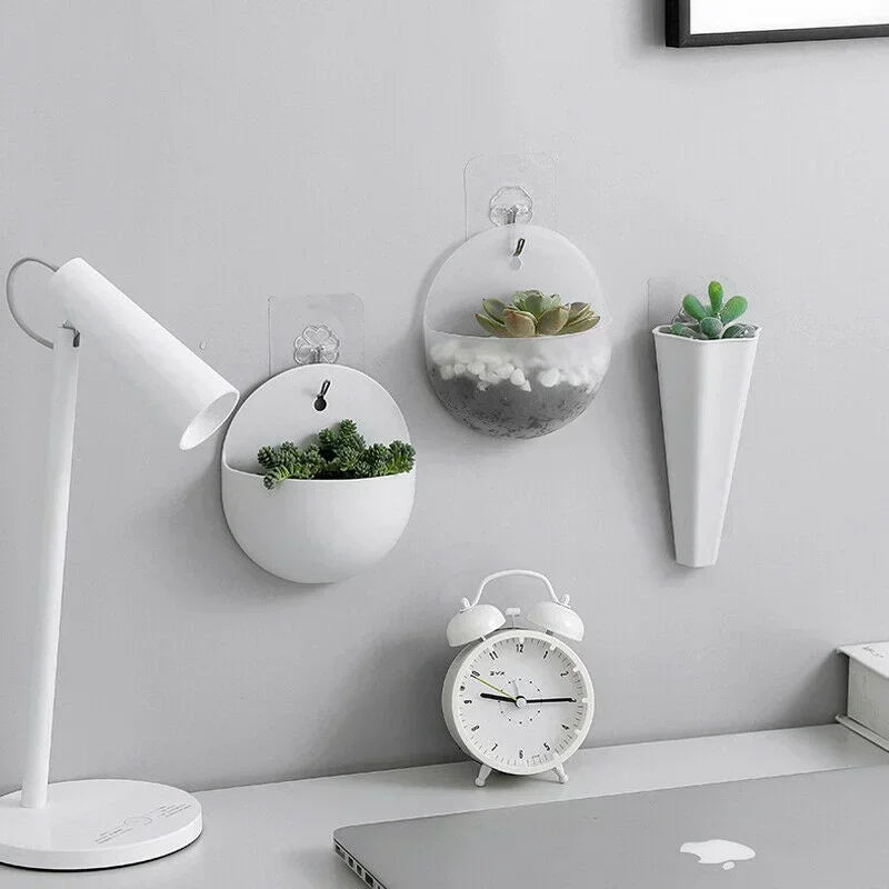 Flower Planting Garden Indoor Home Garden Wall Party Plant Decoration Wall Decor Plastic Hanging Flower Pot Wall Mounted