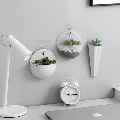 Flower Planting Garden Indoor Home Garden Wall Party Plant Decoration Wall Decor Plastic Hanging Flower Pot Wall Mounted