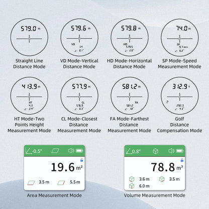 Nohawk 600M 1000Y Golf Laser Rangefinder for Hunting Range Finder With Slope Compensation for Golfer Monoculars Distance Meter
