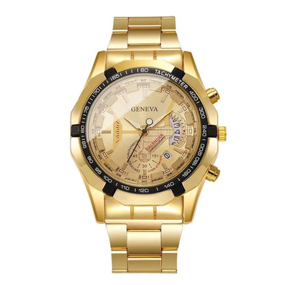 Stunnig Men Watches Fashion Large Dial Calendar Quartz Watch