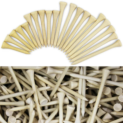 100Pcs Pack Golf Tees 4 Sizes Wooden Golf Tees