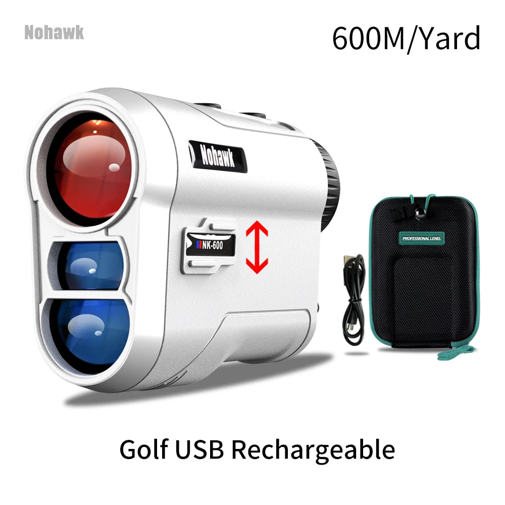 Nohawk 600M 1000Y Golf Laser Rangefinder for Hunting Range Finder With Slope Compensation for Golfer Monoculars Distance Meter