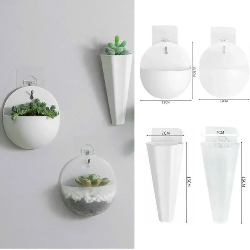 Flower Planting Garden Indoor Home Garden Wall Party Plant Decoration Wall Decor Plastic Hanging Flower Pot Wall Mounted