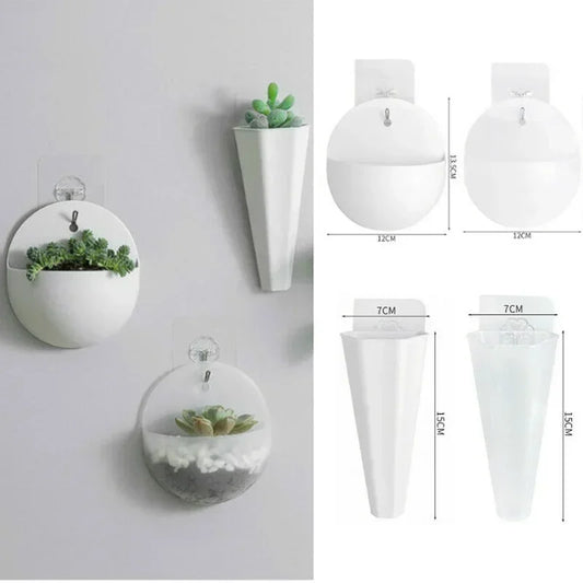 Flower Planting Garden Indoor Home Garden Wall Party Plant Decoration Wall Decor Plastic Hanging Flower Pot Wall Mounted