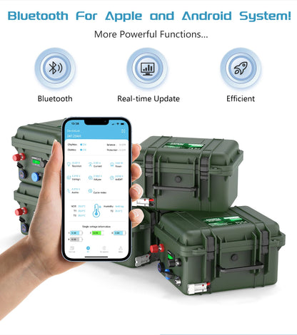 LiFePO4 12V 100AH 140AH 200AH Battery Pack 12.8V Lithium Battery 6000+ Cycles With Bluetooth