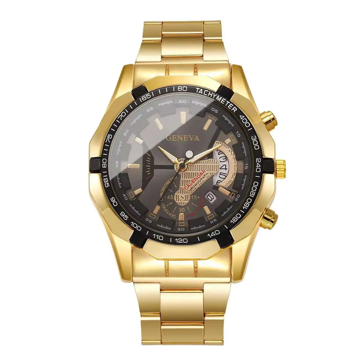 Stunnig Men Watches Fashion Large Dial Calendar Quartz Watch