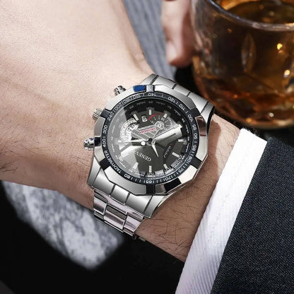 Stunnig Men Watches Fashion Large Dial Calendar Quartz Watch