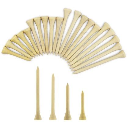 100Pcs Pack Golf Tees 4 Sizes Wooden Golf Tees
