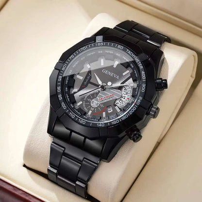 Stunnig Men Watches Fashion Large Dial Calendar Quartz Watch