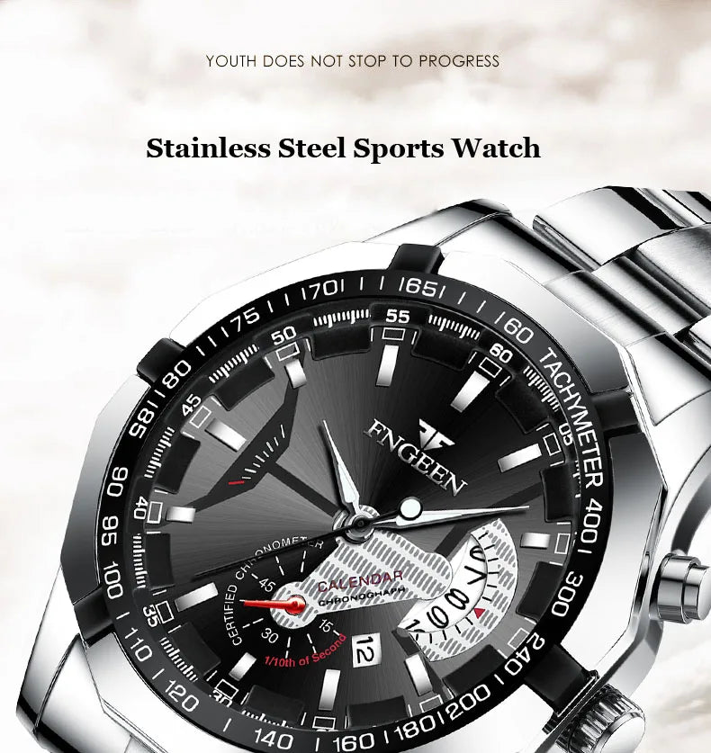 2024 Luxury Men's Watch  Quartz Sports Chronograph