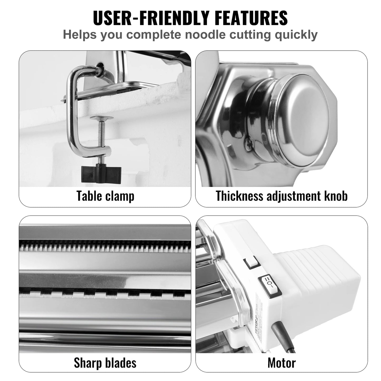 Electric Fresh Pasta Maker Machine Stainless Steel Noodle Rollers Cutter Slicer for Cutting Home Appliance