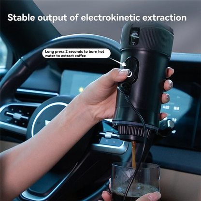 AFOURT-Car Coffee Espresso Maker Portable Coffee Maker 2 In 1 Small Travel Espresso Machine Heating Extraction For RV
