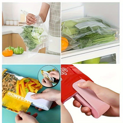 POLVCDG Mini Handheld Sealer for Food Bags - Portable Battery-Powered Vacuum Sealer to Keep Snacks Fresh, Compact Kitchen & Travel Bag Sealer with Easy-Press Design, No Electricity Needed, Food Vacuum Sealer