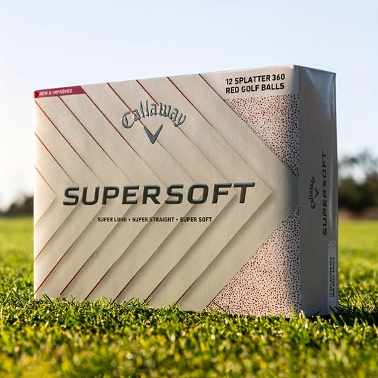 CALLAWAY Supersoft 360 Red Golf Balls - Extra Soft, Long-Burning, High-Performance