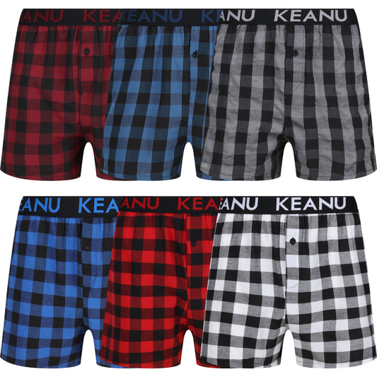 KNU 6 Pack Check Boxer Shorts