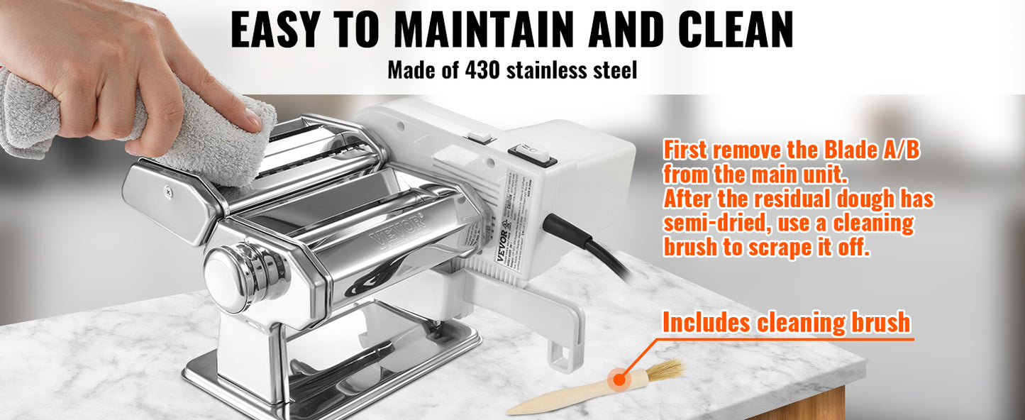 Electric Fresh Pasta Maker Machine Stainless Steel Noodle Rollers Cutter Slicer for Cutting Home Appliance
