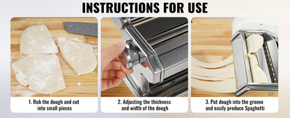 Electric Fresh Pasta Maker Machine Stainless Steel Noodle Rollers Cutter Slicer for Cutting Home Appliance