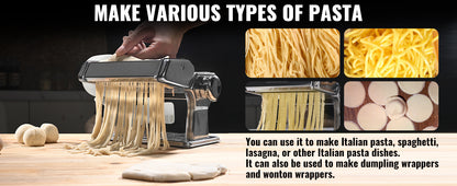 Electric Fresh Pasta Maker Machine Stainless Steel Noodle Rollers Cutter Slicer for Cutting Home Appliance