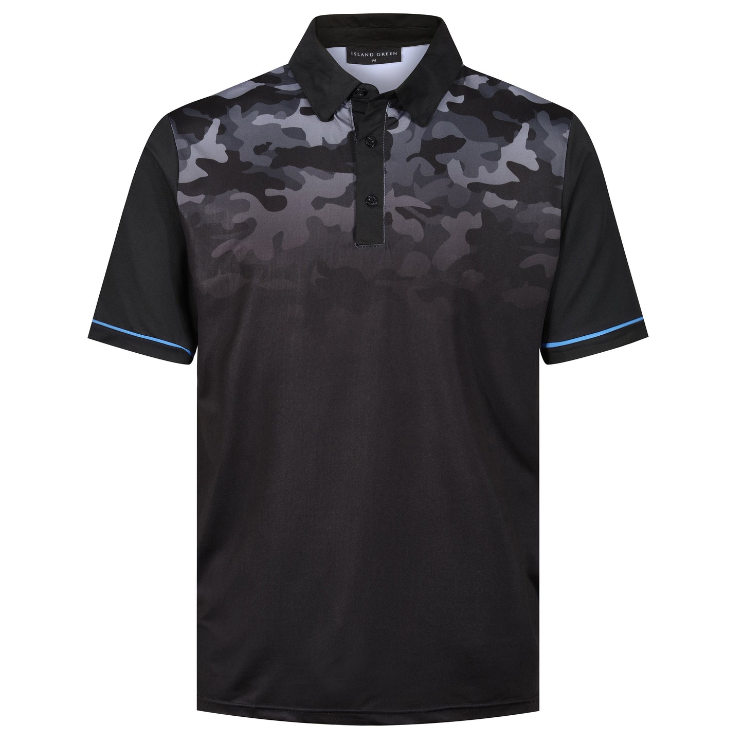 Island Green Camo Print Golf Sport Polo Shirt