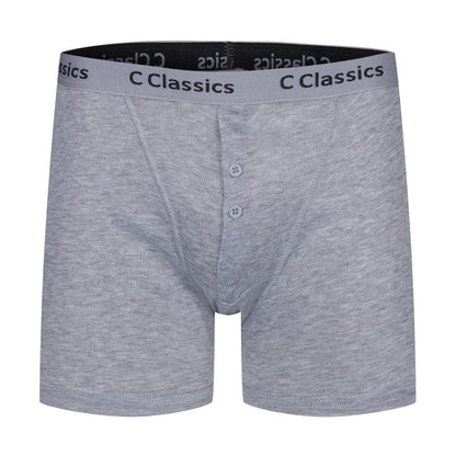 C Classics 3 Pack Button Fly Boxer Shorts
