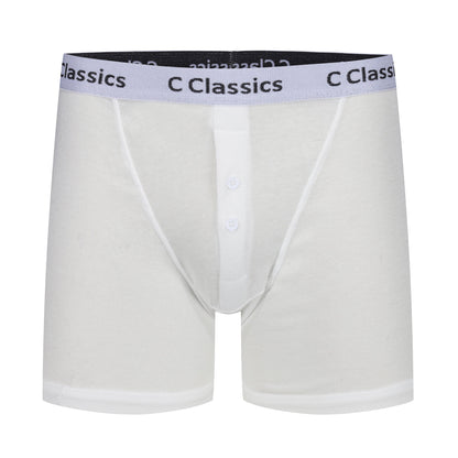 C Classics 3 Pack Button Fly Boxer Shorts